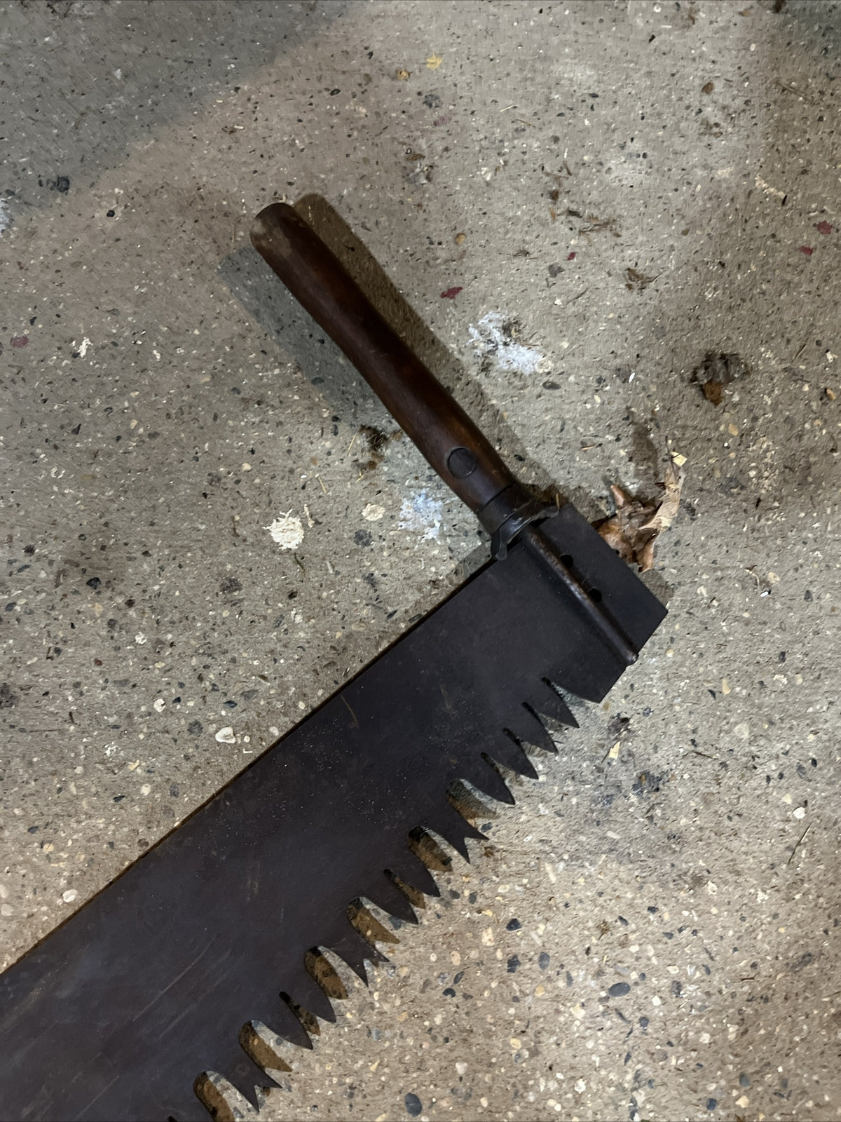 Antique Crosscut 2 Man Logging Saw 66" - Wide blade, Primitive Tool
