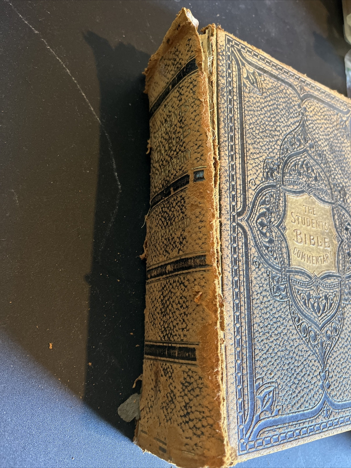1908 THE STUDENTS BIBLE COMMENTARY Colored Map Antique Old RARE Book