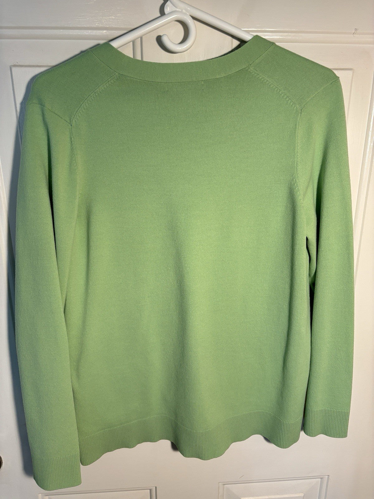 GSK Womens Mint Green 6 Button Up Sweater Cardigan Lands End Size Large