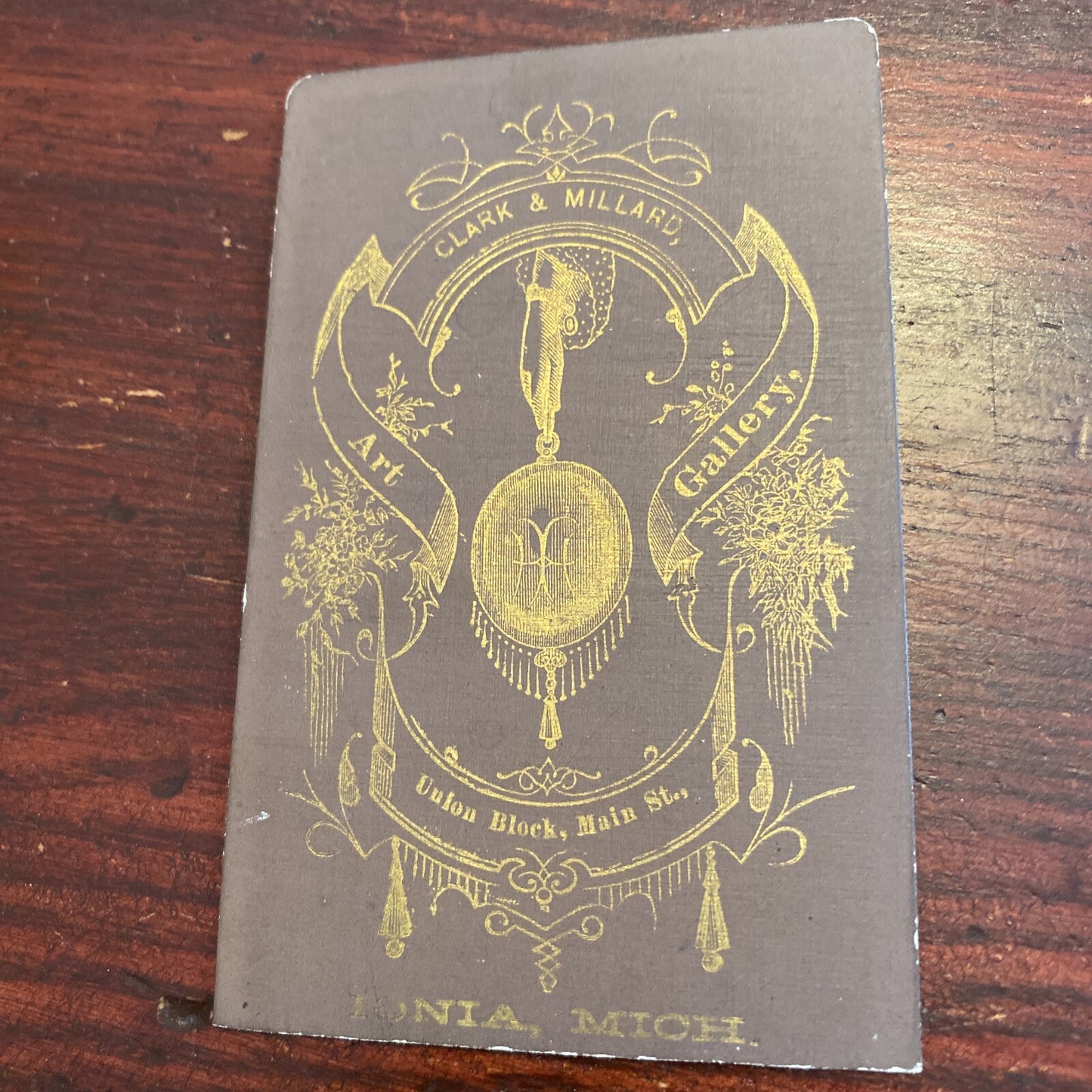 Real Photo CDV Victorian Young Girl Photography Ionia MI Michigan Clark Millard