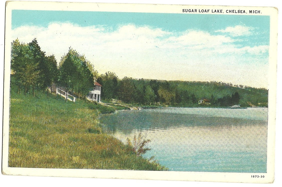 Sugar Loaf Lake Chelsea MI Michigan Postcard