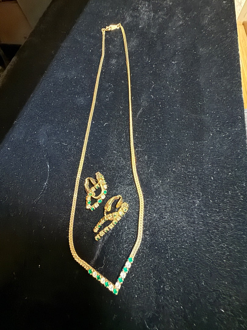 Green Gold Tone Set