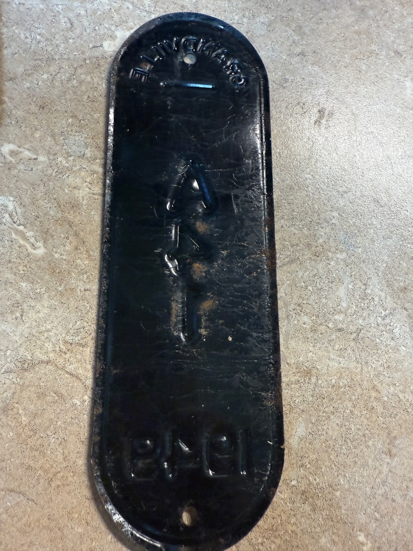 RARE 1949 Antique Vintage Bicycle Bike License Plate Grandville Michigan MI A39