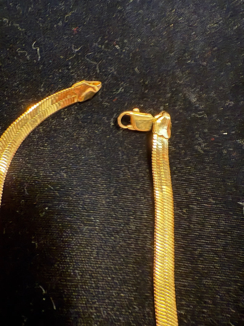 16" Gold Herringbone Necklace