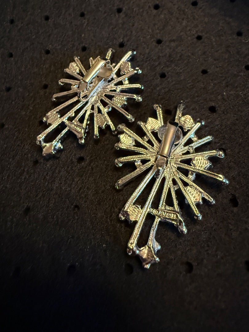 Vintage Avon Starburst Clip Earrings