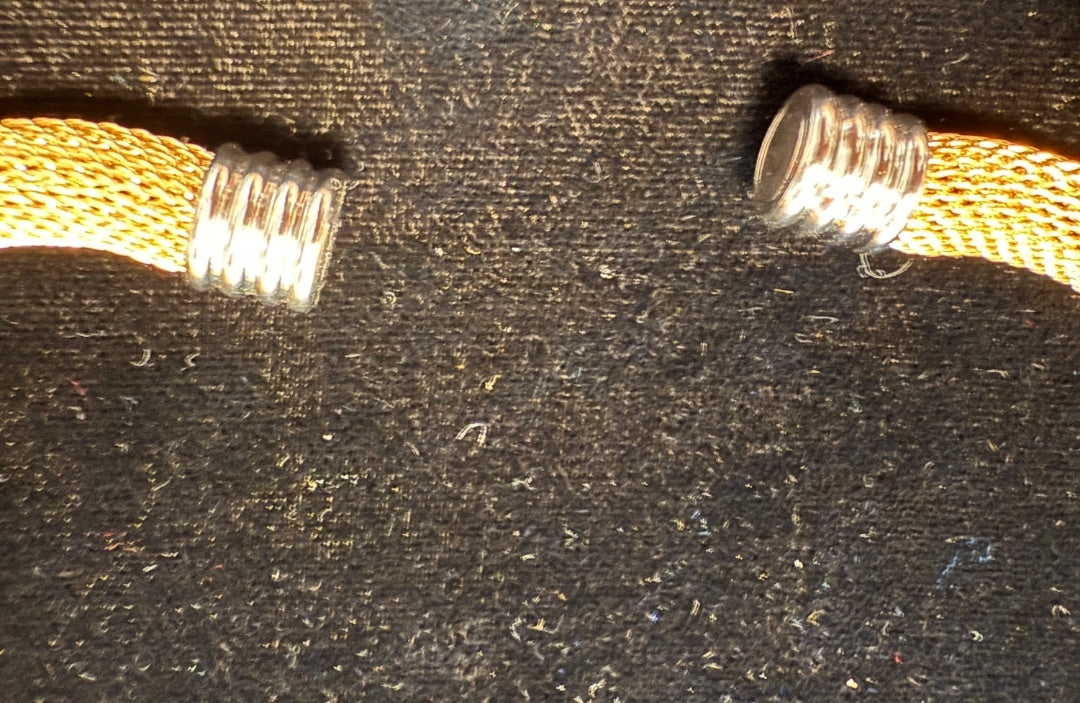 Duo Necklace Bracelets 3 dimensional net woven