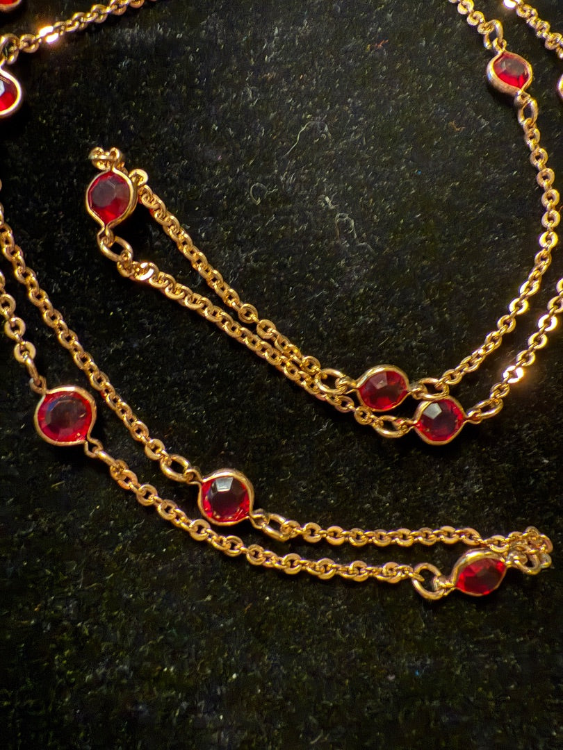 Red Gold 22” AVON Necklace