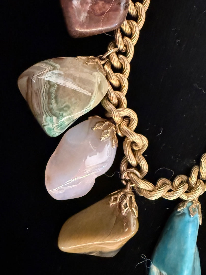 Vintage Stone Charm bracelet