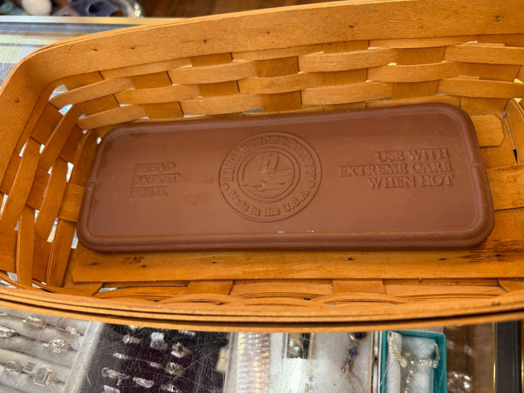 Longaberger Bread basket with warming brick