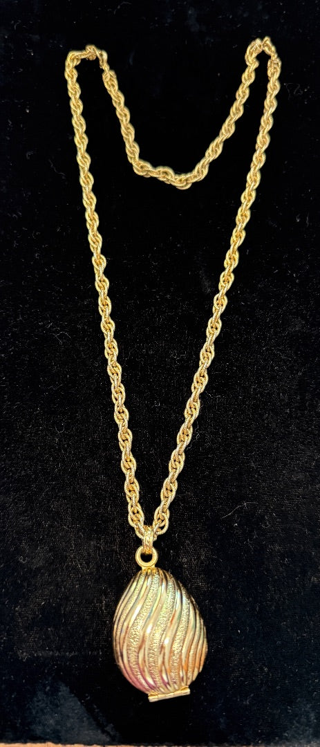 1968 Golden Charmer Perfume Locket Necklace
