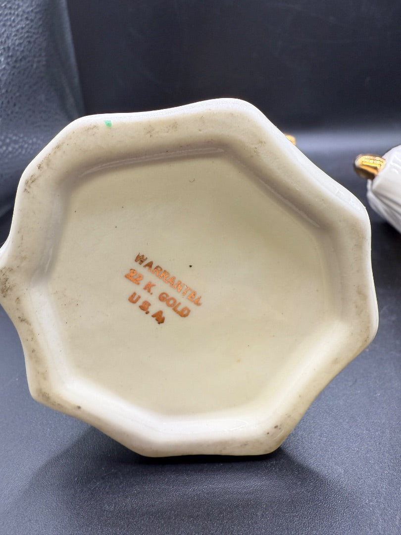 Lusterware Squirrel Bud Vase