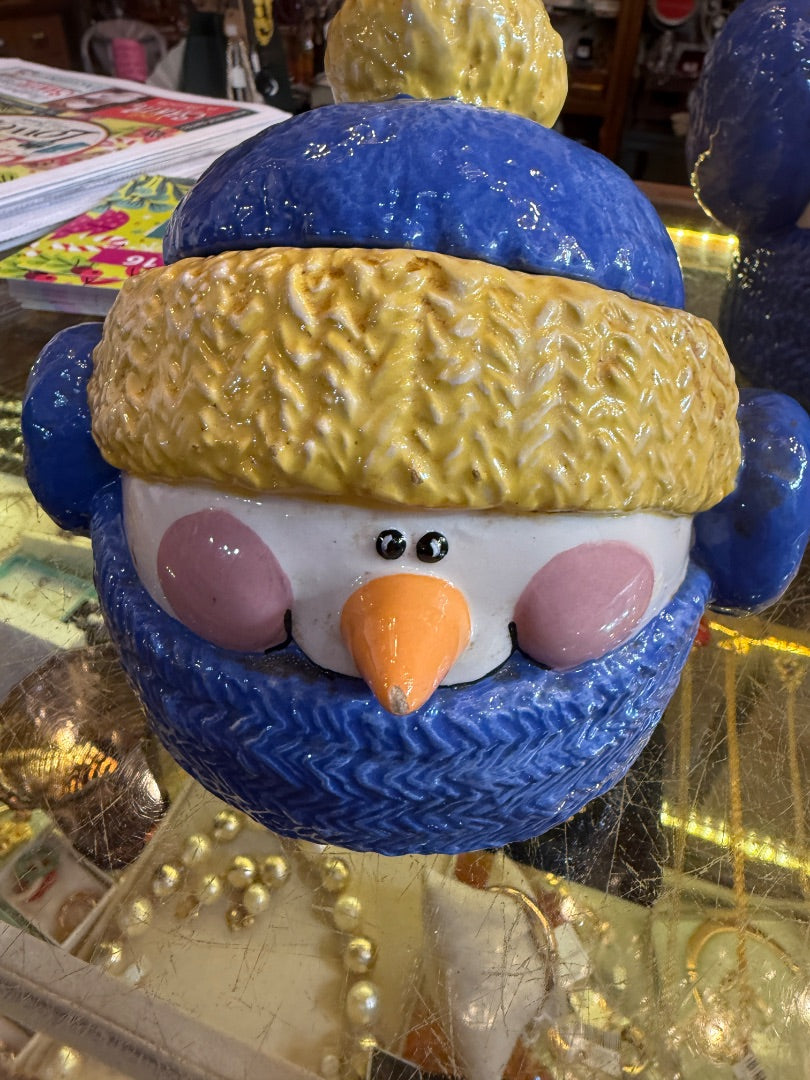 Sm snowman Candy Jar Christmas
