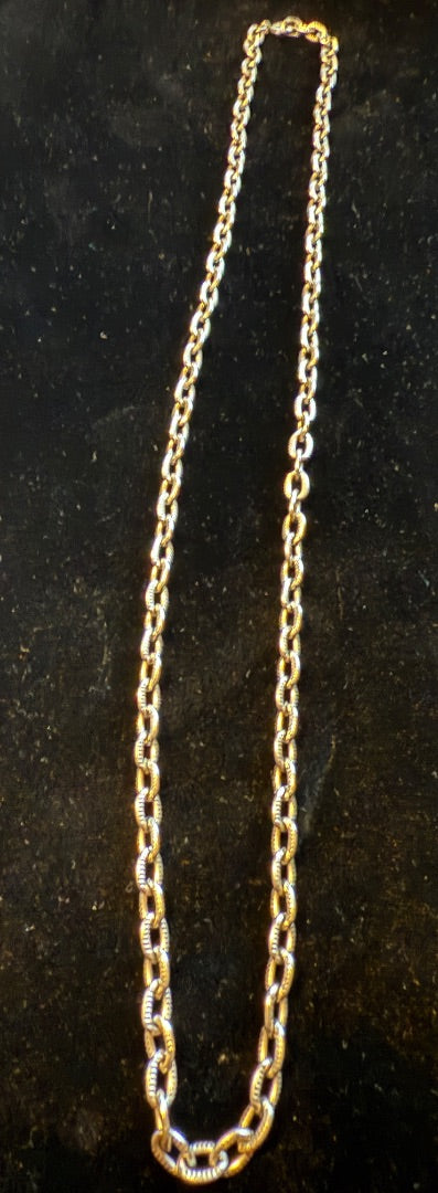 Heavy Silver Toned Chain Necklace