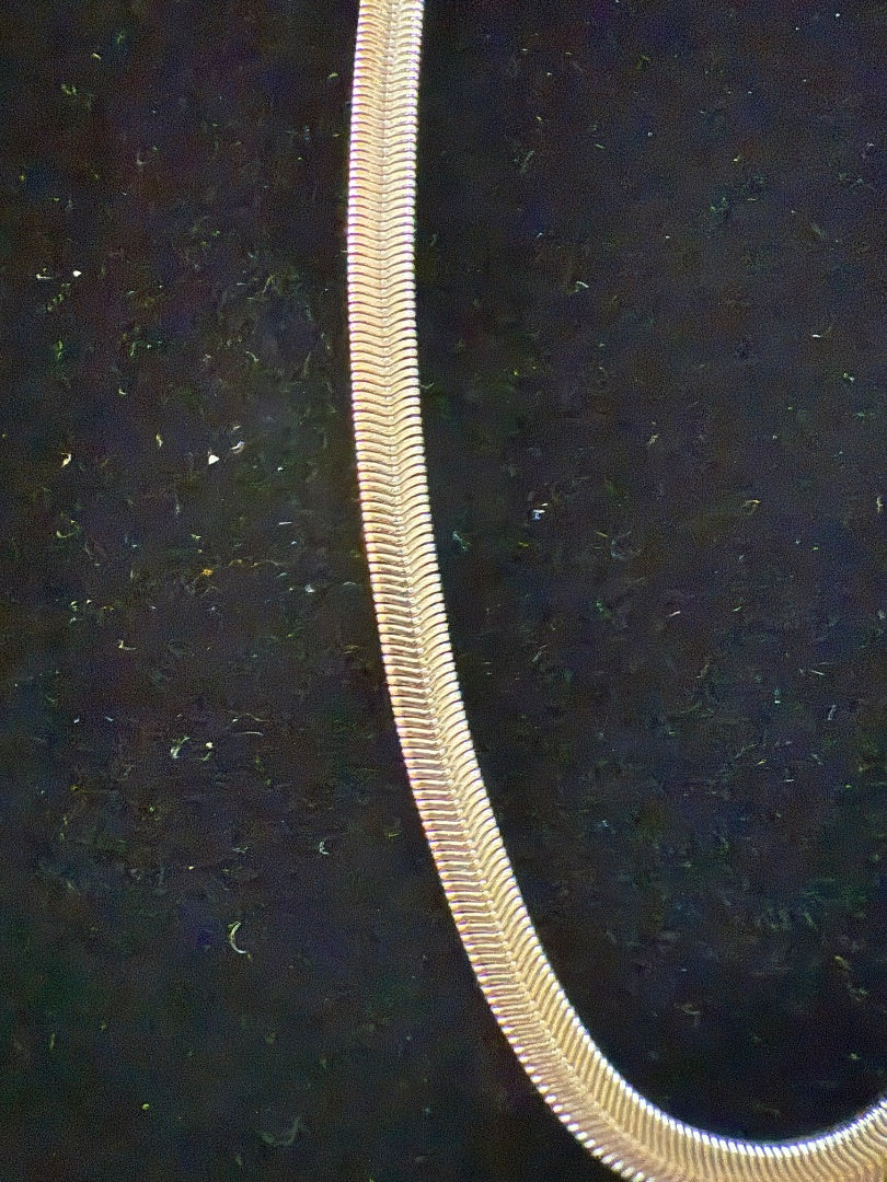 22" Silver Tone Herringbone