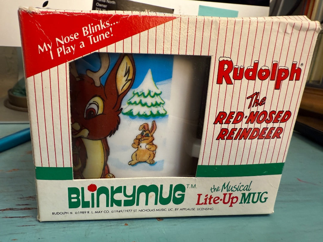 X12 Blinking Musical Rudolph Reindeer Mug