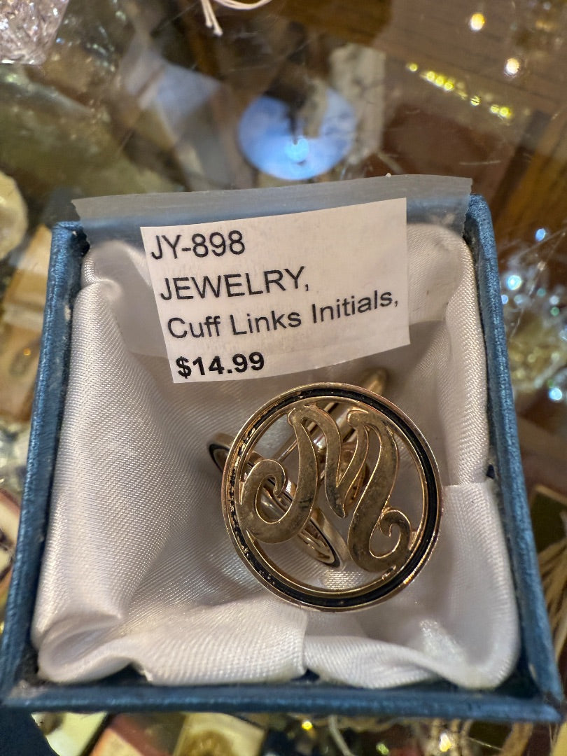 Cuff Links Initials monogram M