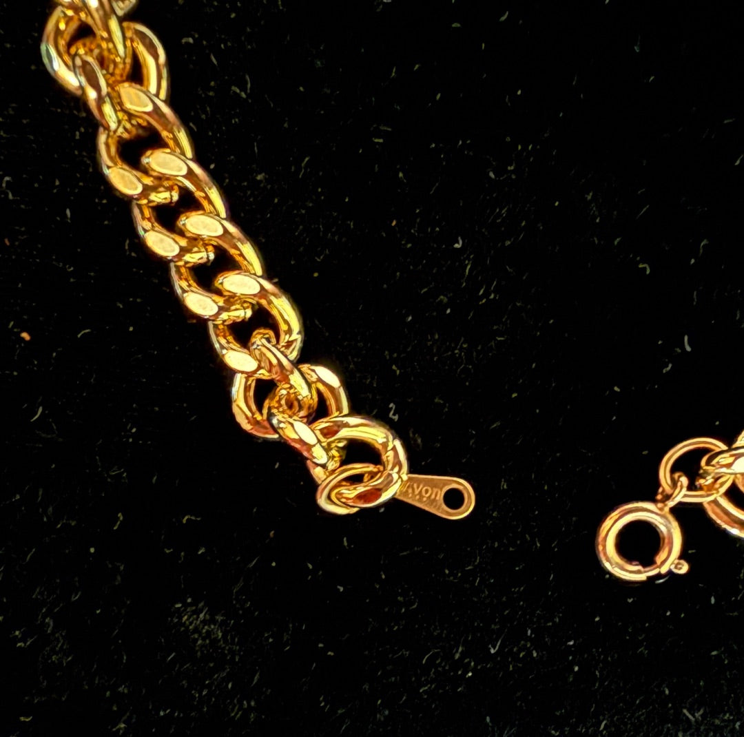 Avon Blue Jewel Necklace Earring set