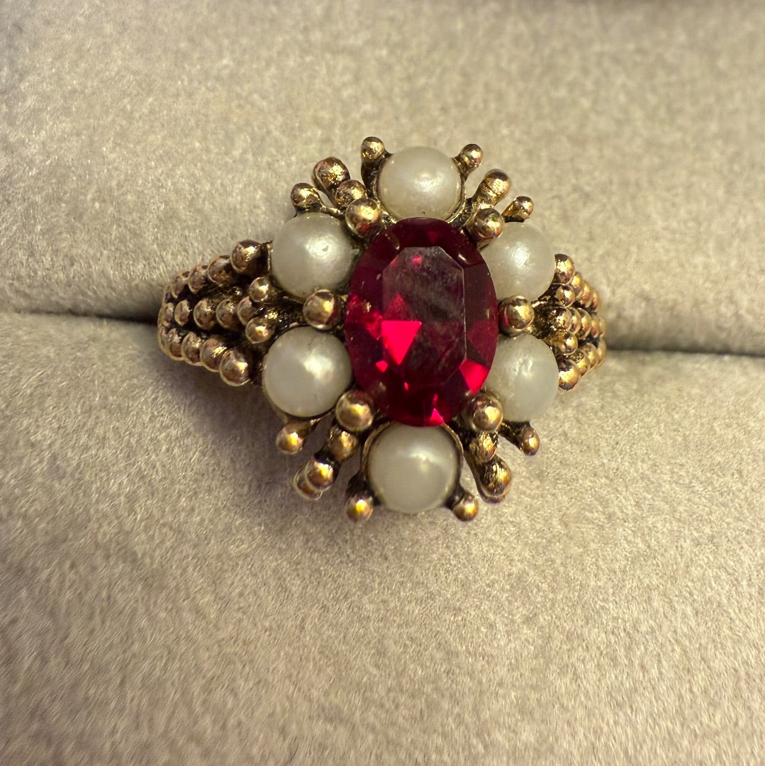 Red AVON Red AVON Ring, 4.75, 4.75