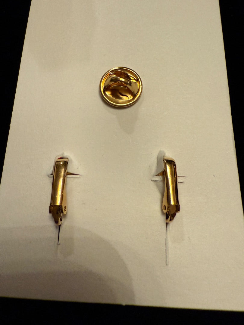 vintage Avon Christmas Noel clip earrings and pin Brooch