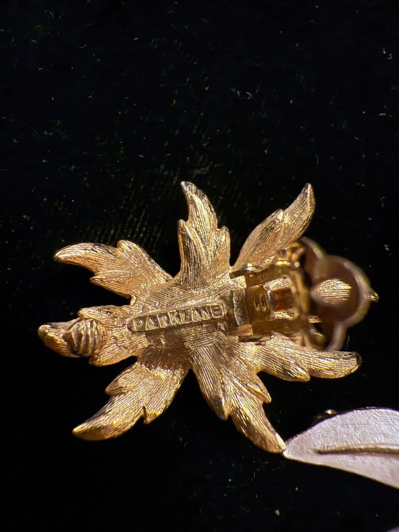 Vintage Park Lane Christmas Brooch and Clip earrings set