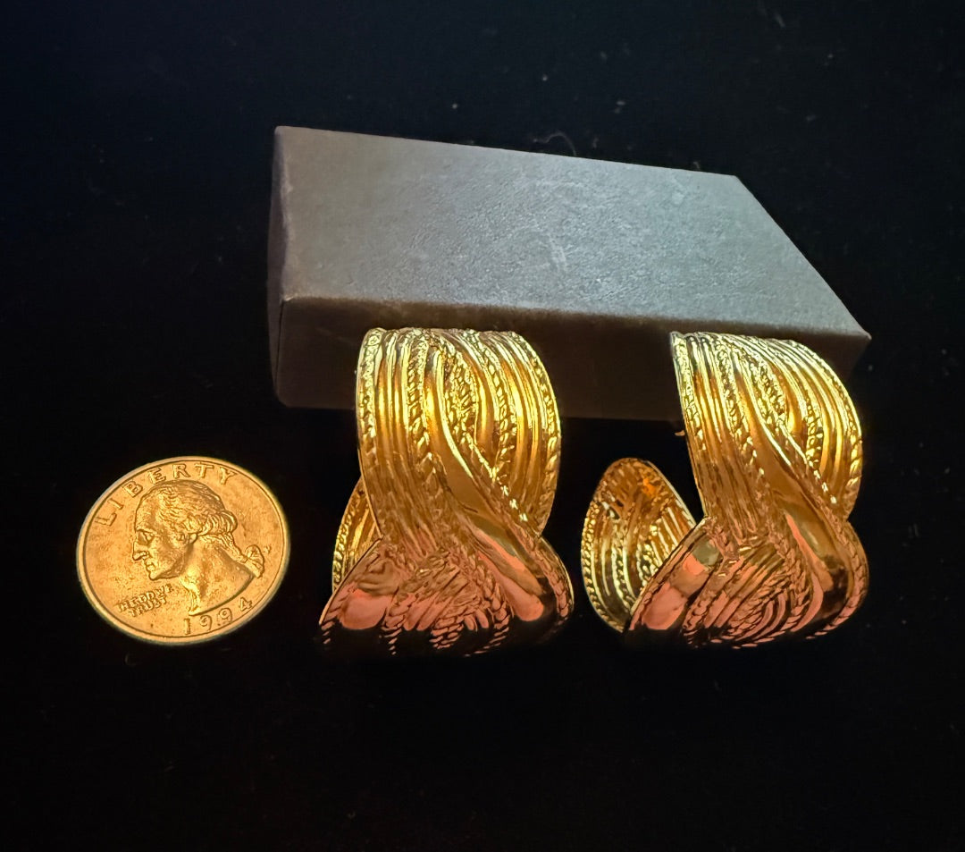 Large Hoop Clip Earrings