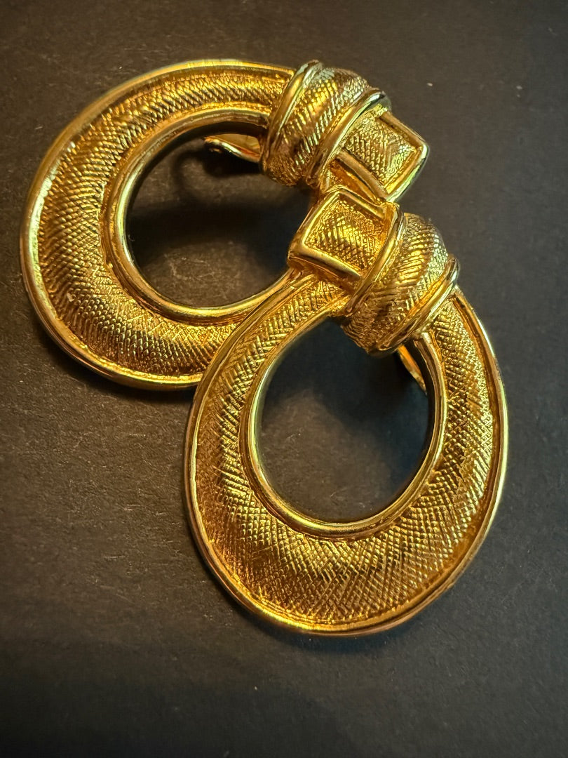 1990 Ribbon Clip Earrings