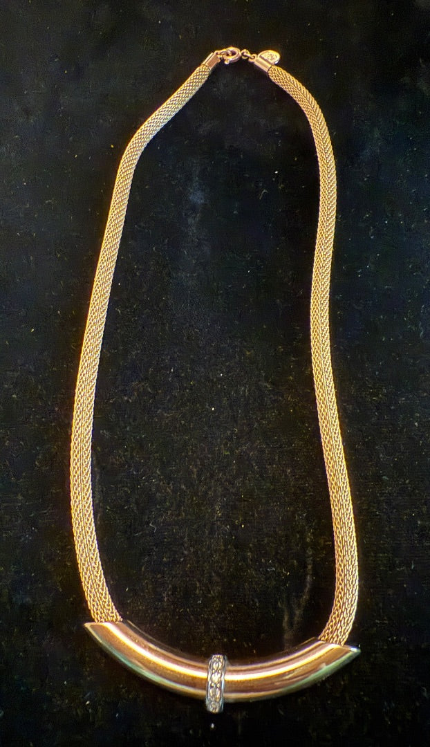 Vintage Avon Queensbury Purple Necklace Gold Toned