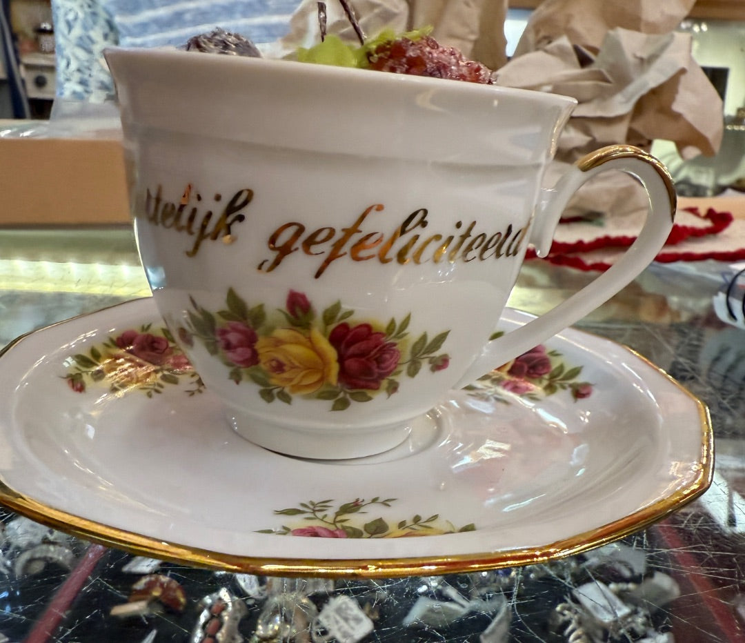 Dutch Happy Birthday Teacup