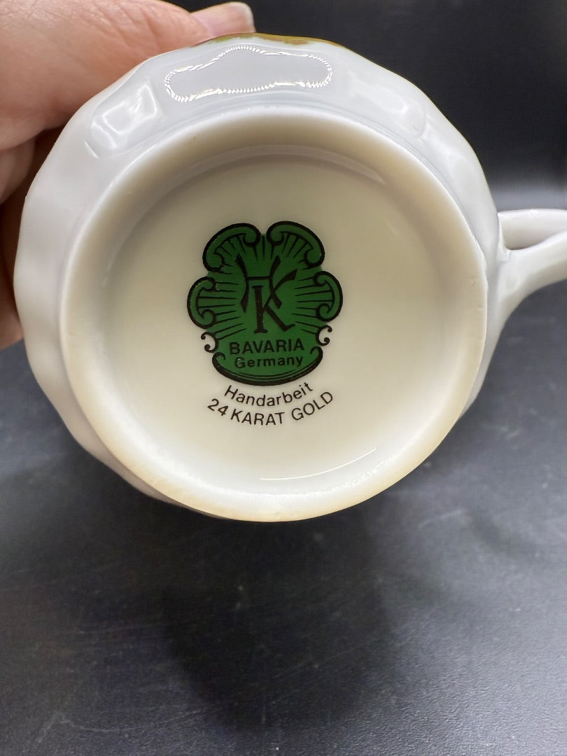 German Bavaria Handarbelt teacup and saucer