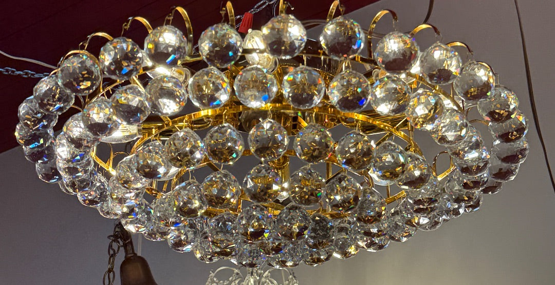 8 Light Crystal Ball Chandelier