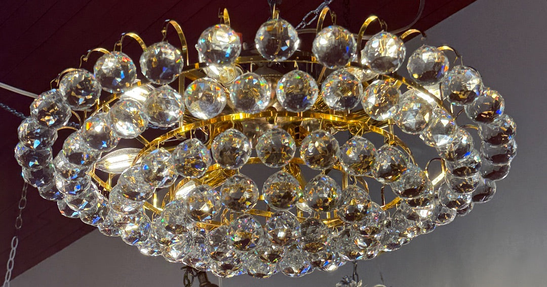 8 Light Crystal Ball Chandelier