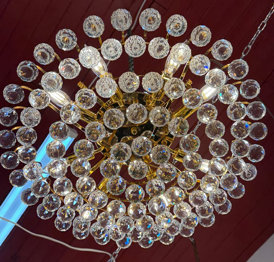 8 Light Crystal Ball Chandelier