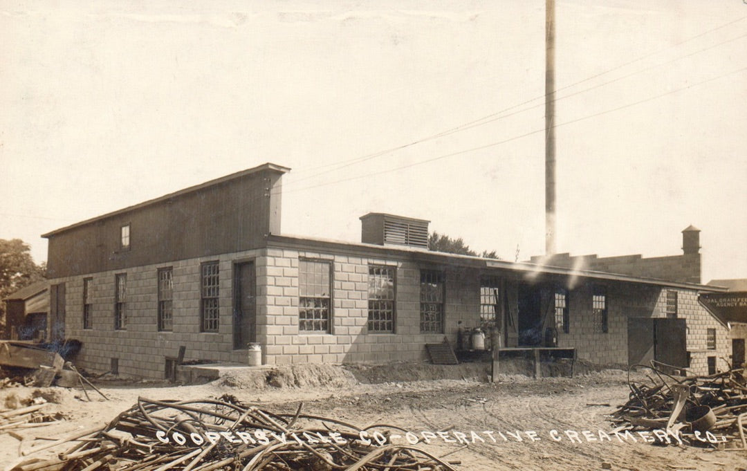 Real Photo Co-Operative Creamery in Coopersville MI Michigan Postcard