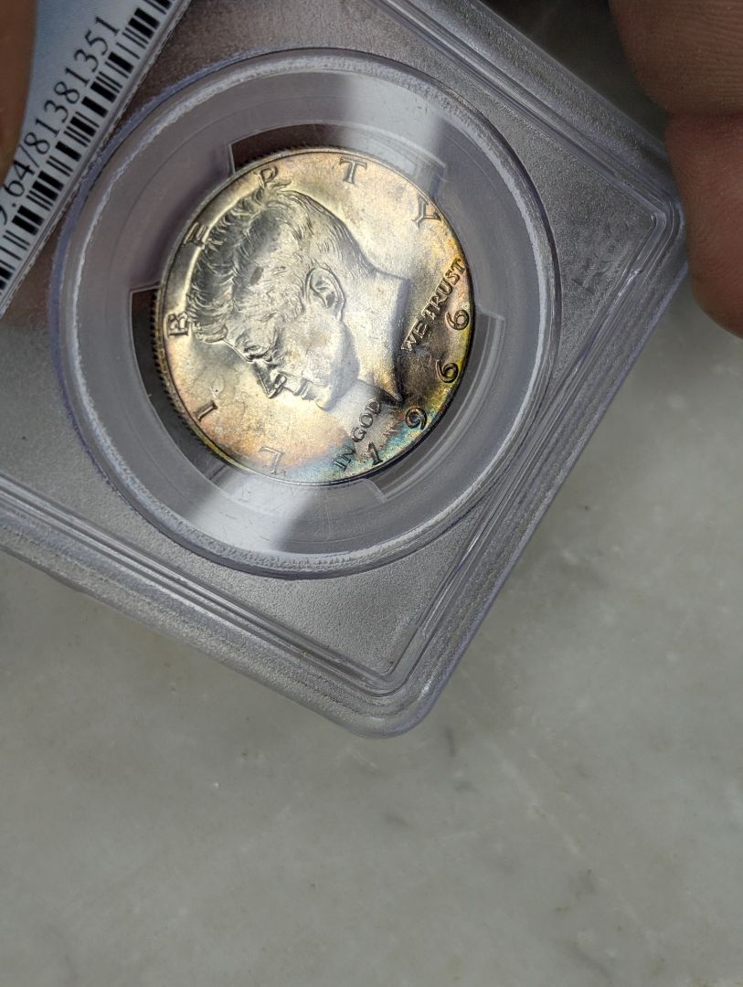 1966 MS64 Toned Kennedy Half Dollar