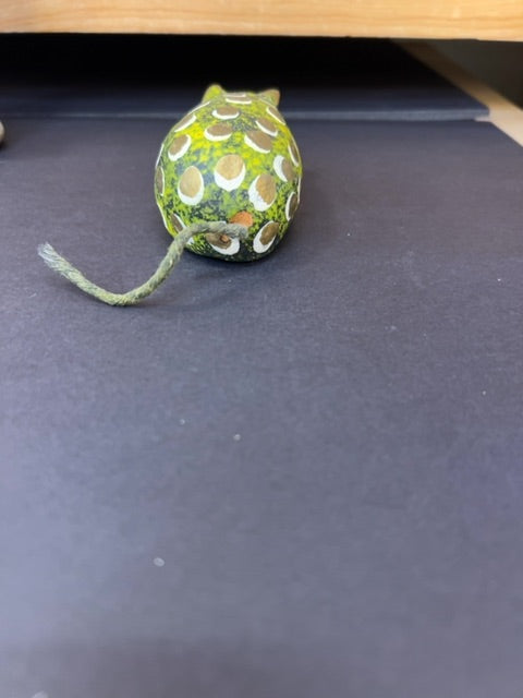 Hand made Green mouse with spots
