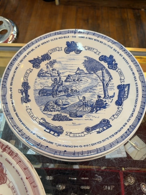 Blue My merry Oldsmobile plate