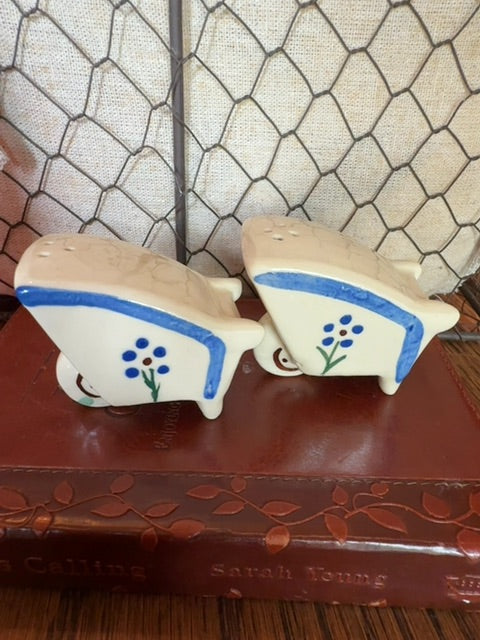 Wheelbarrow Cart Pair of Shawnee Salt & Pepper Shakers