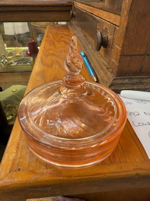 Pink candy dish