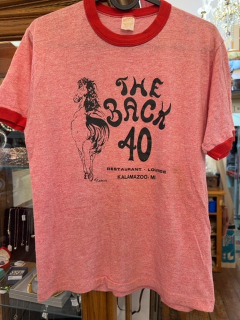 Vintage 70s Bar Shirt, Medium