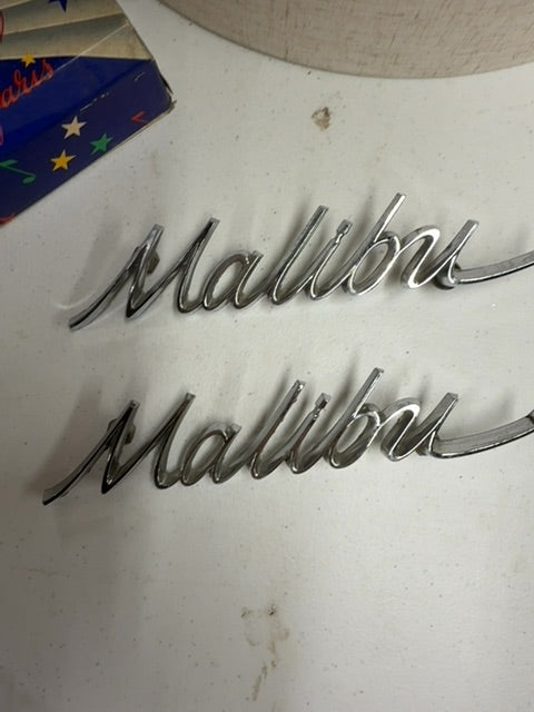 Pr of 1966-67 Malibu name plate