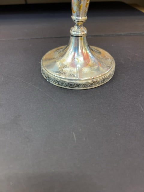 Silver plated vase