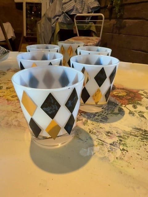 6-bar glasses, 3.25 tall