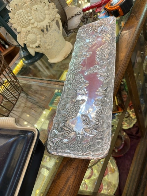 Silver serving tray