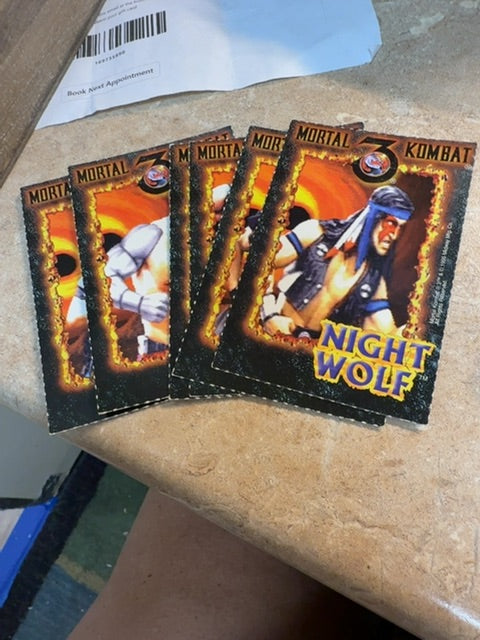 Night Wolf Mortal Kombat collectible cards