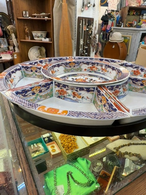 Imari porcelain lazy susan