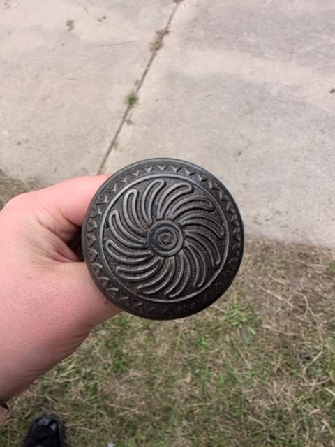 Cast iron doorknob set