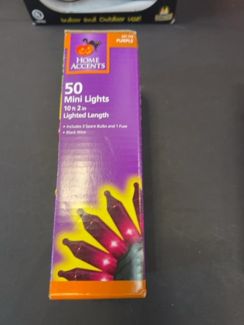 50 mini purple lights 10 ft 2 in