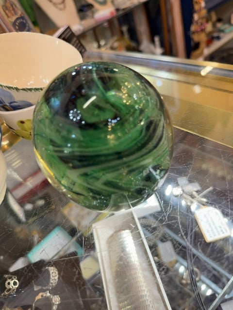 Green paperweight