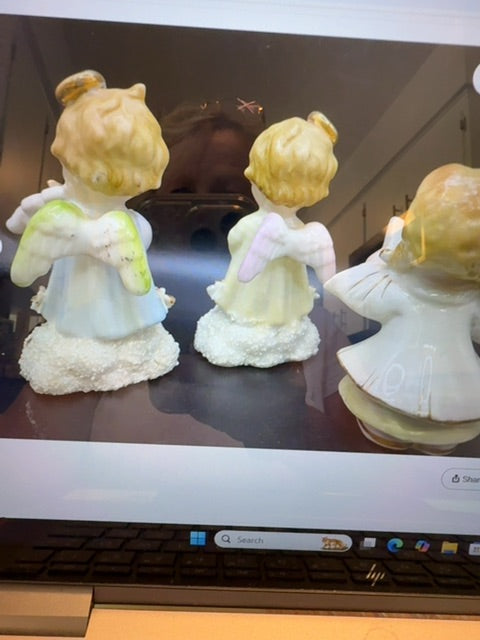 AJAX Set Of 5 Vintage 1950s Japan Ceramic Music Angels