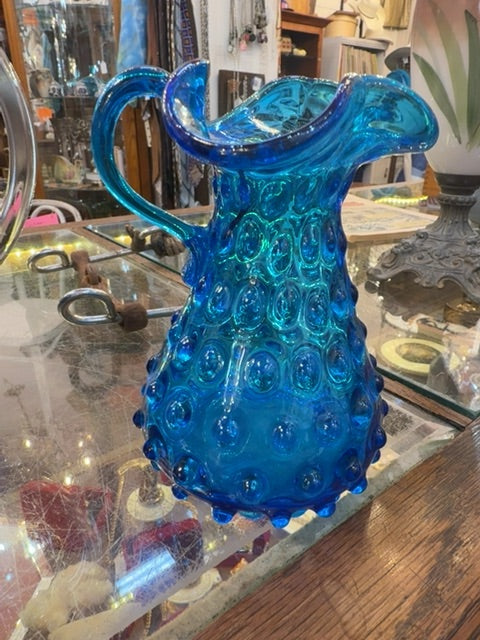 Vtg hobbnail pitcher